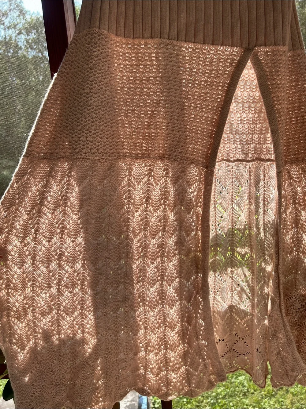 Free people bari column knit maxi skirt XL